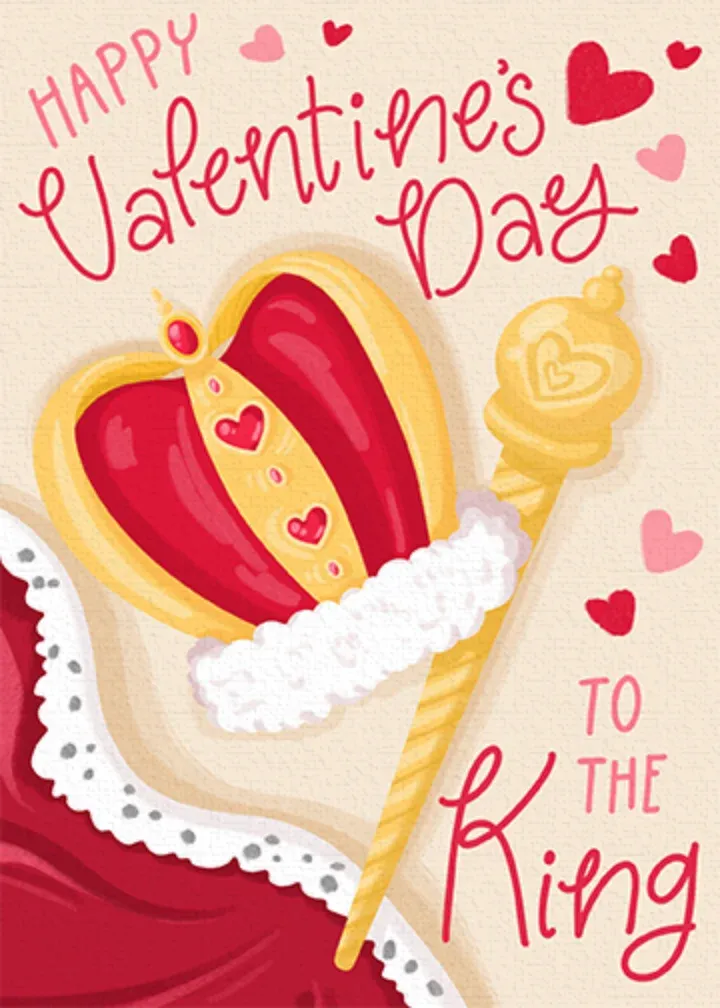 Dad Valentine King card front