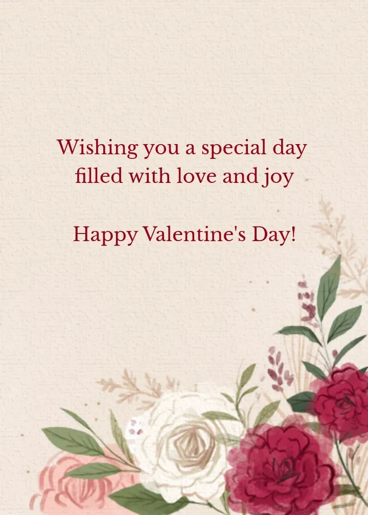 Heart Floral Photo card inside right