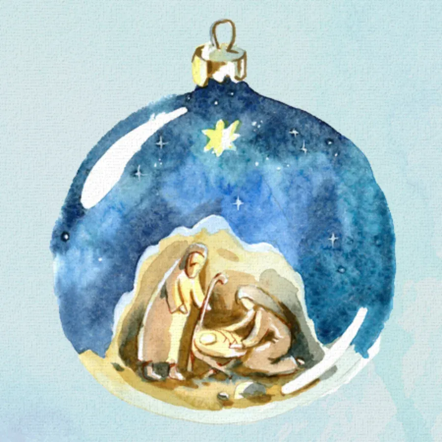 Holy Family Ornament card front