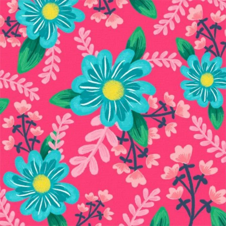 Personalized Floral Thanks card inside left