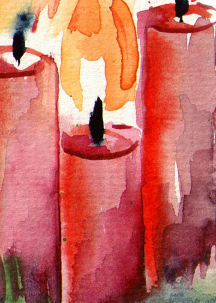 Feliz Navidad Candles card inside left