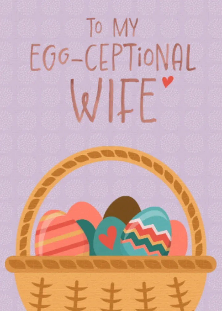 To My Egg-ceptional Wife card front
