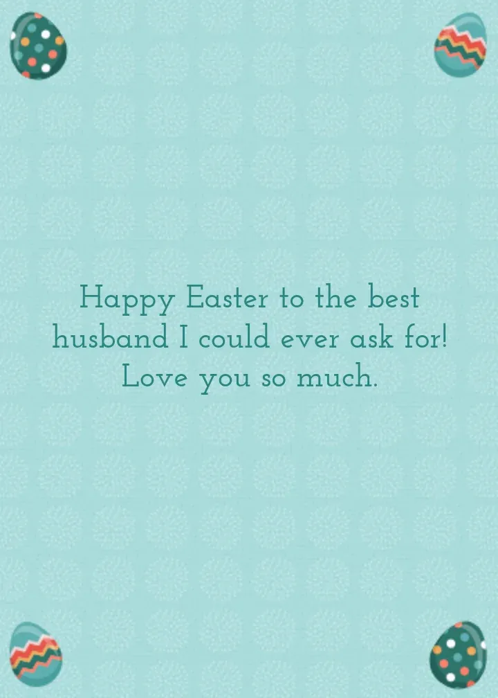 To My Egg-ceptional Husband card inside right