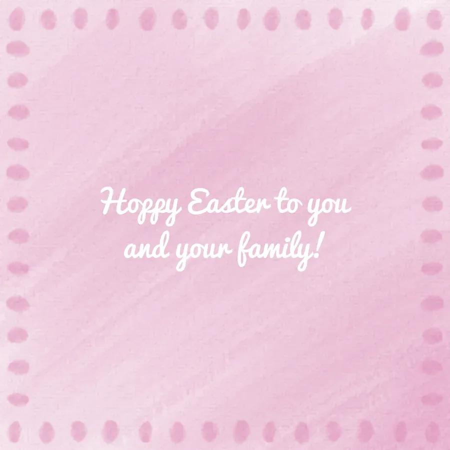 Hoppy Easter card inside right