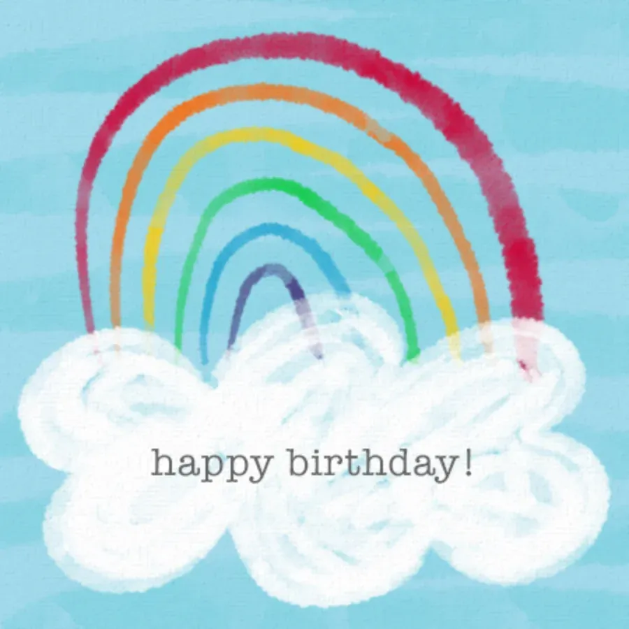 Happy Birthday Rainbow card front