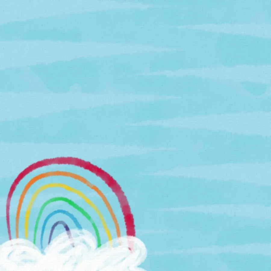 Happy Birthday Rainbow card inside left