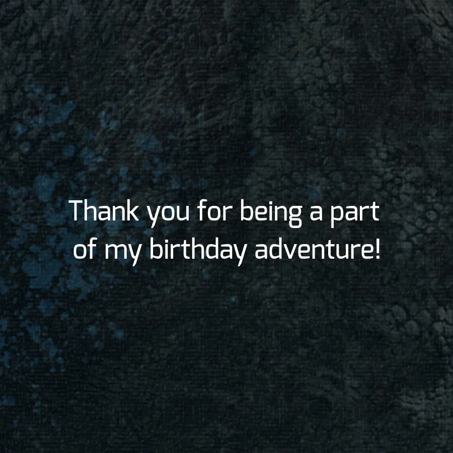 Jurassic World Thank You card inside right