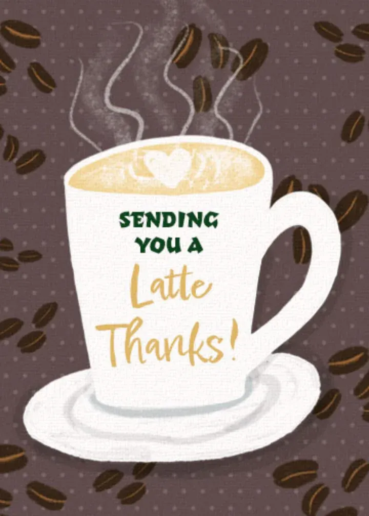 Latte Thanks Admin card front