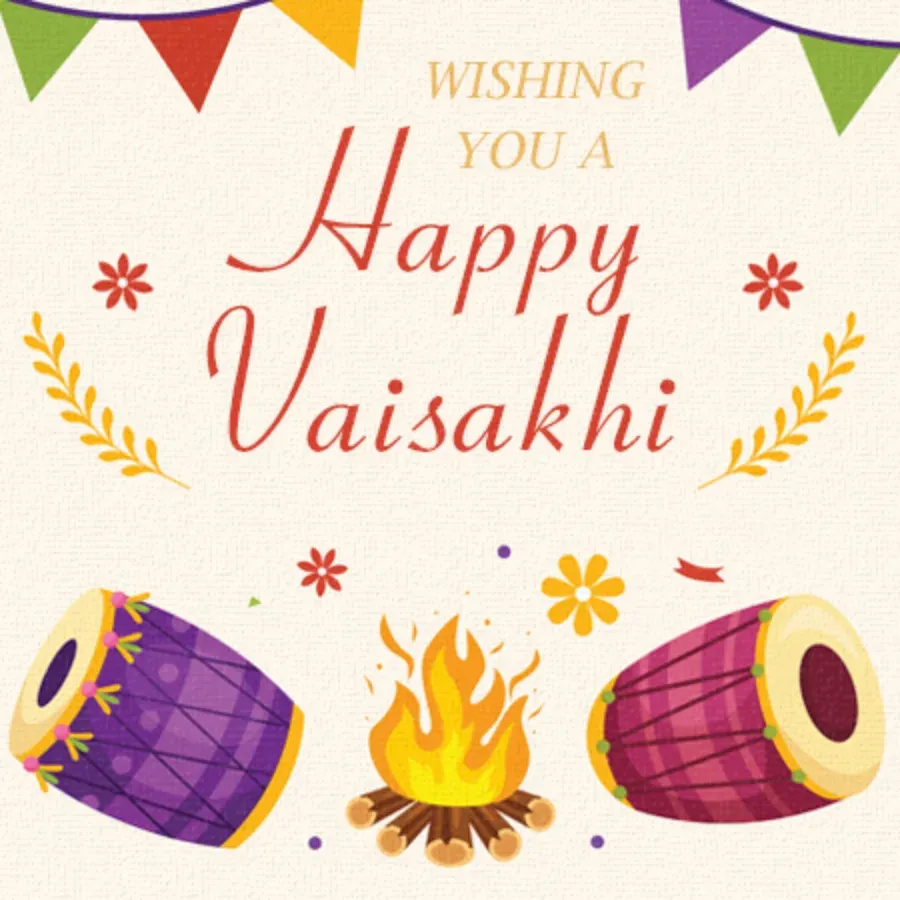 Happy Vaisakhi card front