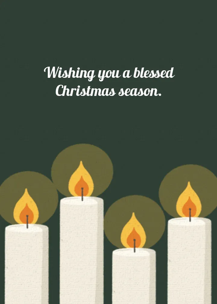 Bright Candlelight card inside right