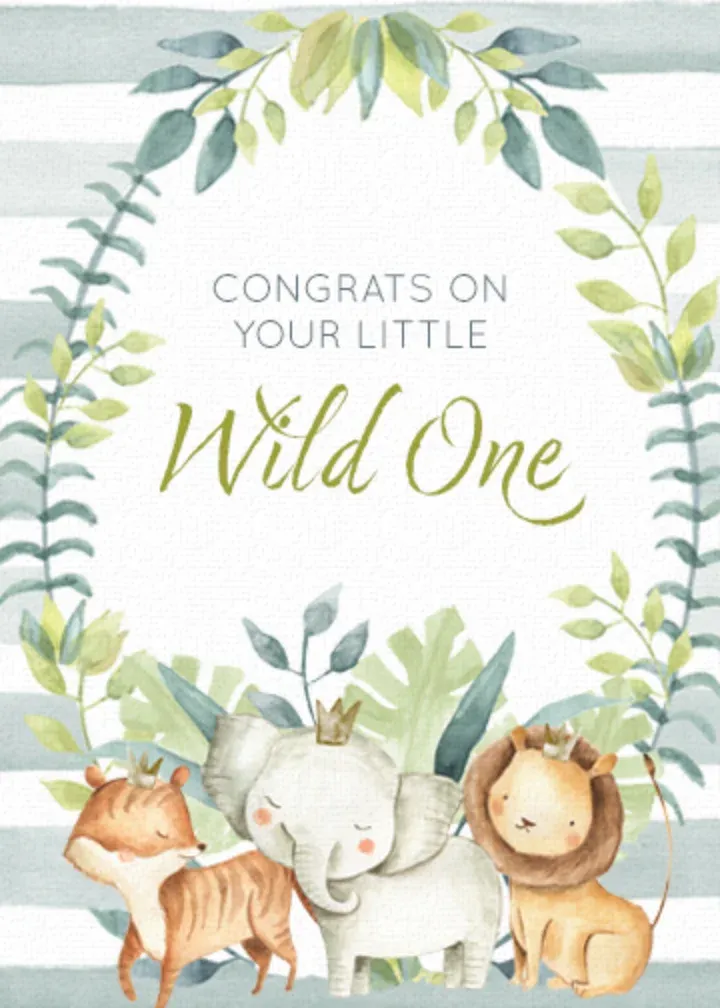 Wild One Baby card front