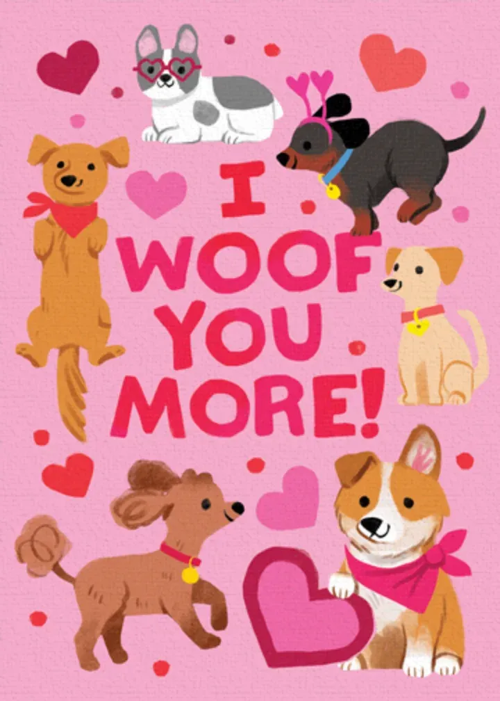 Dog Valentine's Day card front