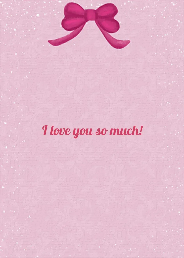 Be My Valentine Floral card inside right