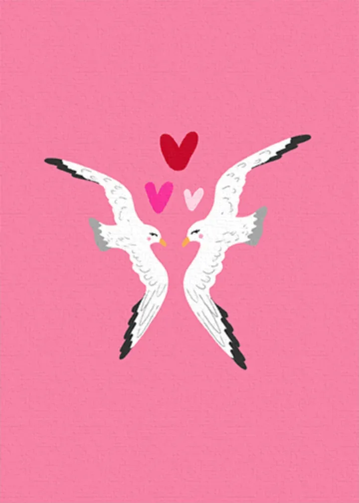 Boat of Love card inside left