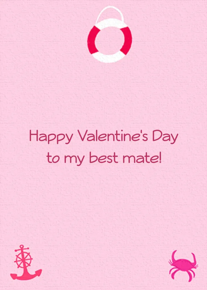 Boat of Love card inside right