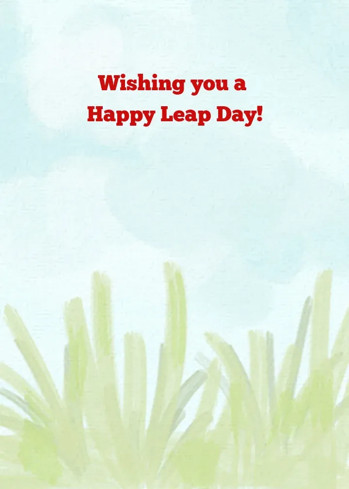 Leap Year Frog Pond card inside right