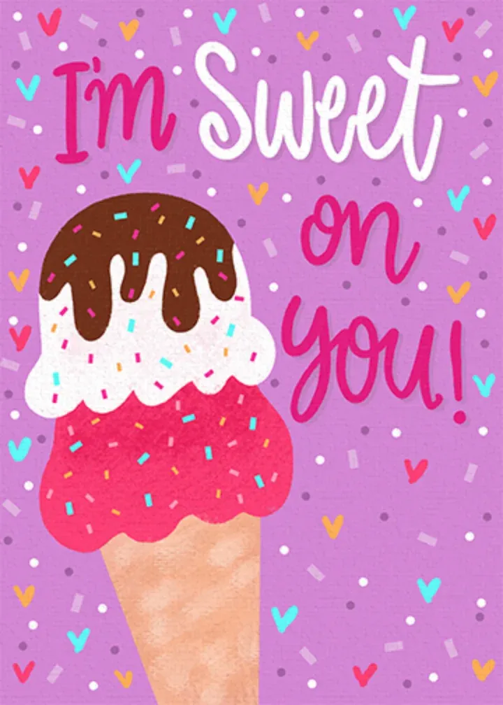 Sweet on You card front