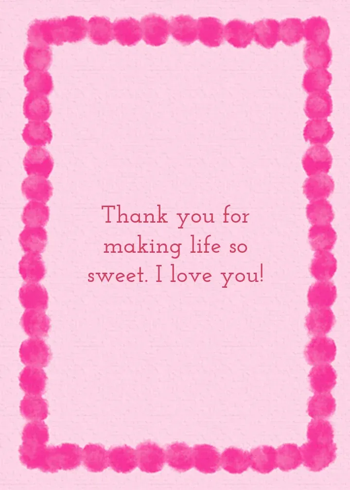 Piece of Cake card inside right