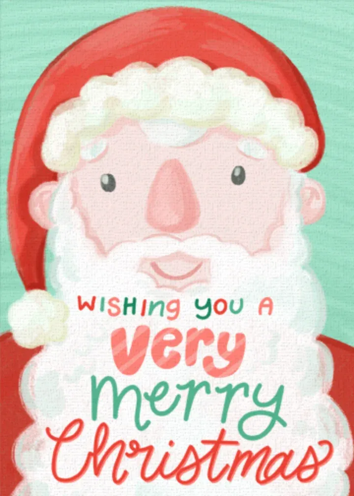 Santa Beard card front
