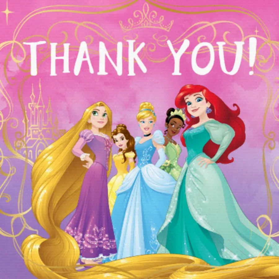 Disney Princess Thanks card front