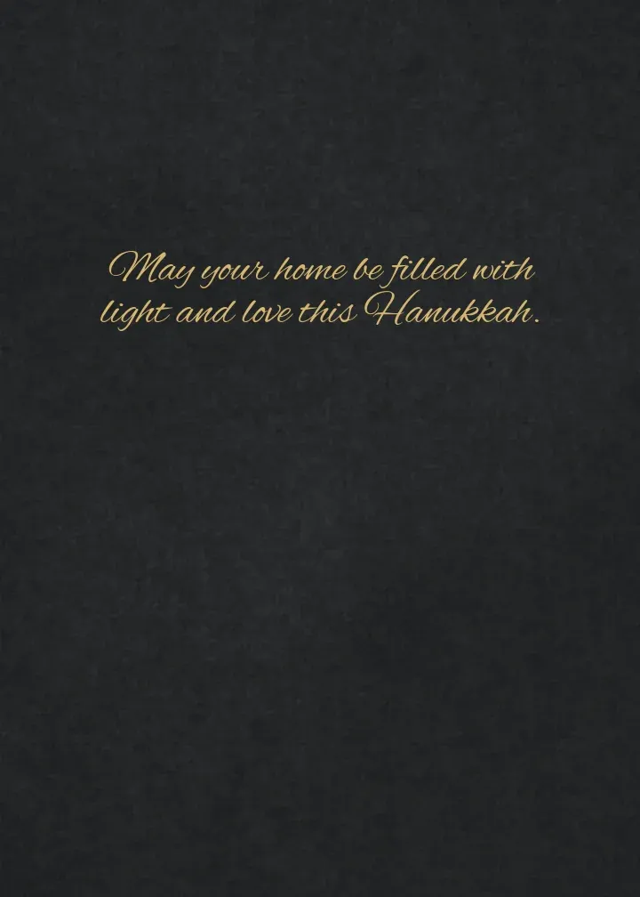 Let It Glow Hanukkah card inside right