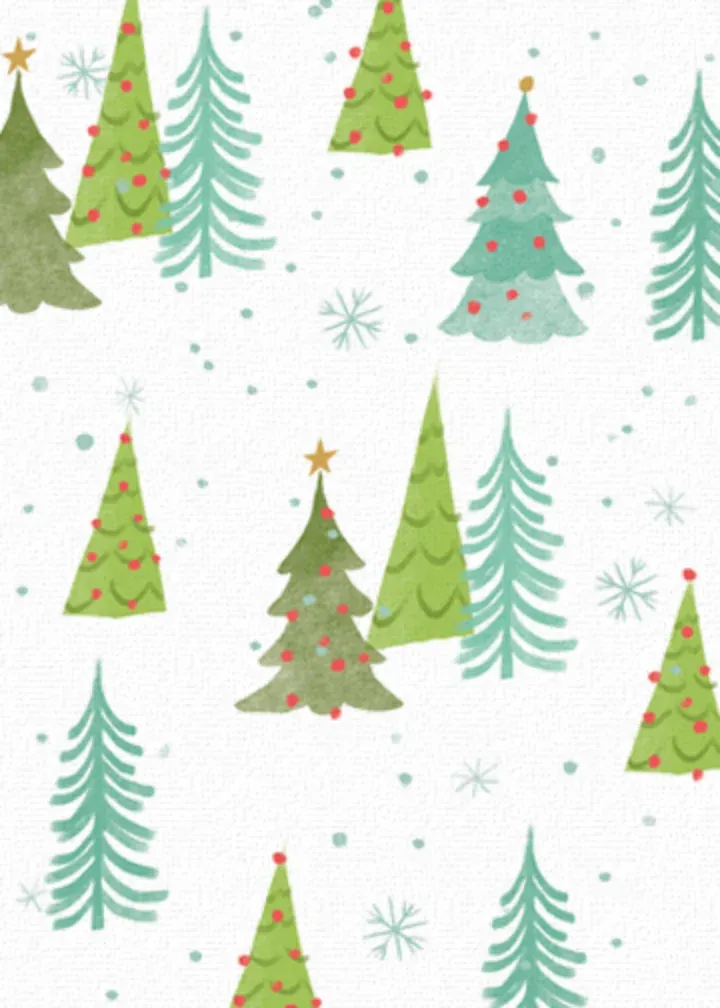 Woodsy Christmas House card inside left