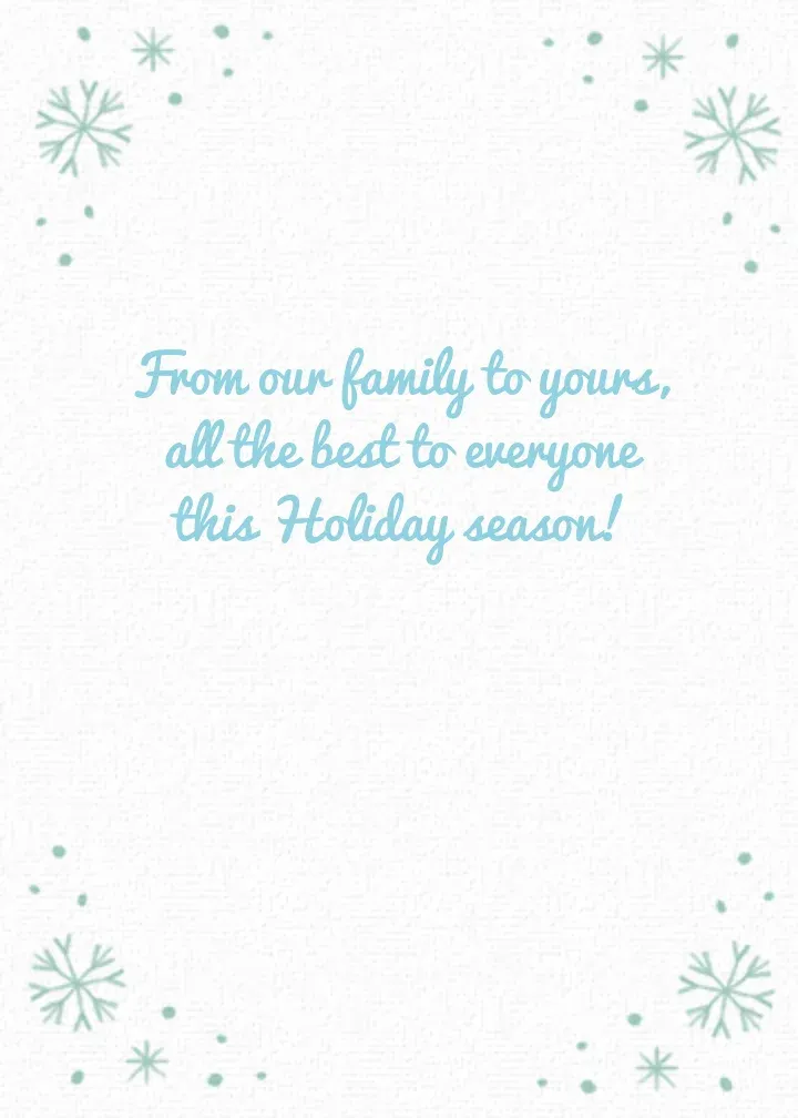 Woodsy Christmas House card inside right