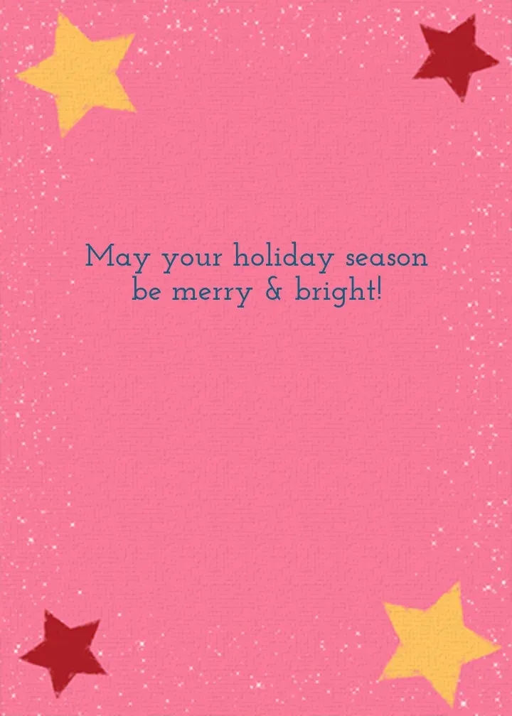 HO HO HO Christmas card inside right