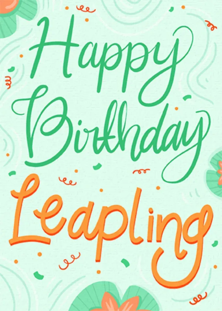 Happy Birthday Leapling card front