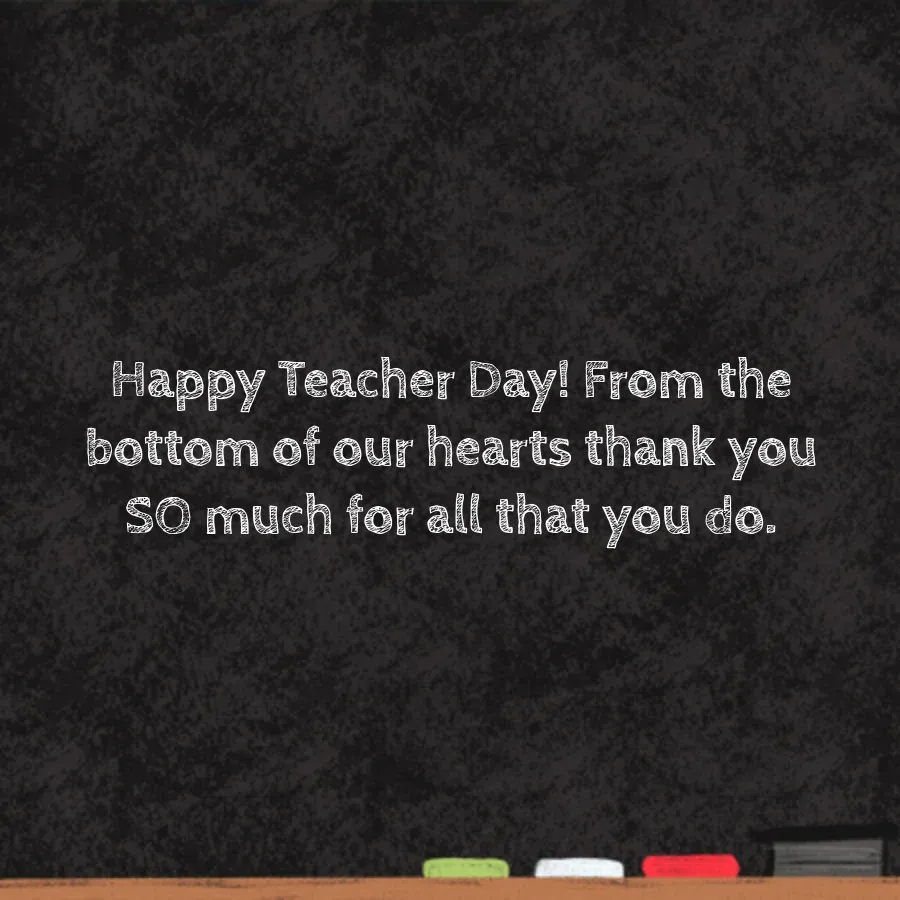 Teacher Chalkboard card inside right