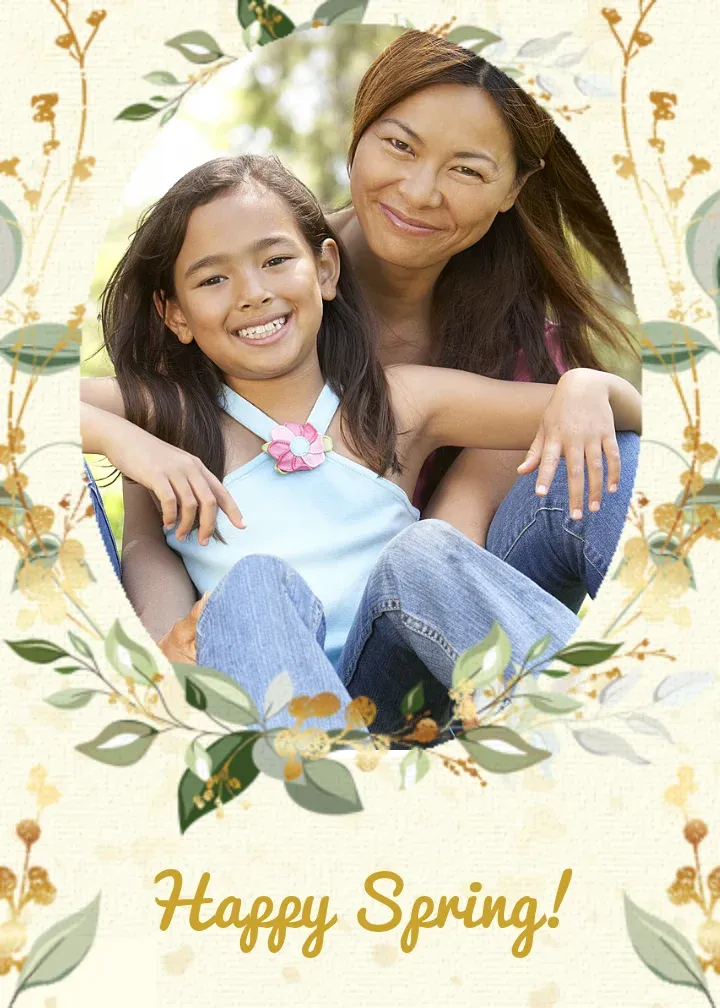 Spring Greenery card front