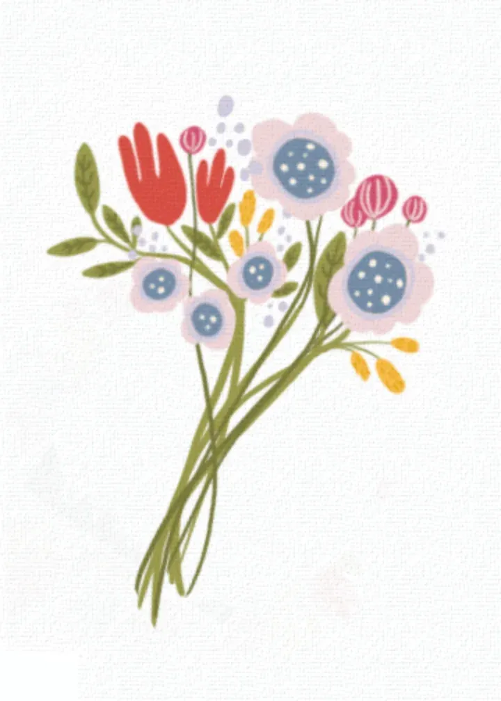 Simple Grad Greenery card inside left