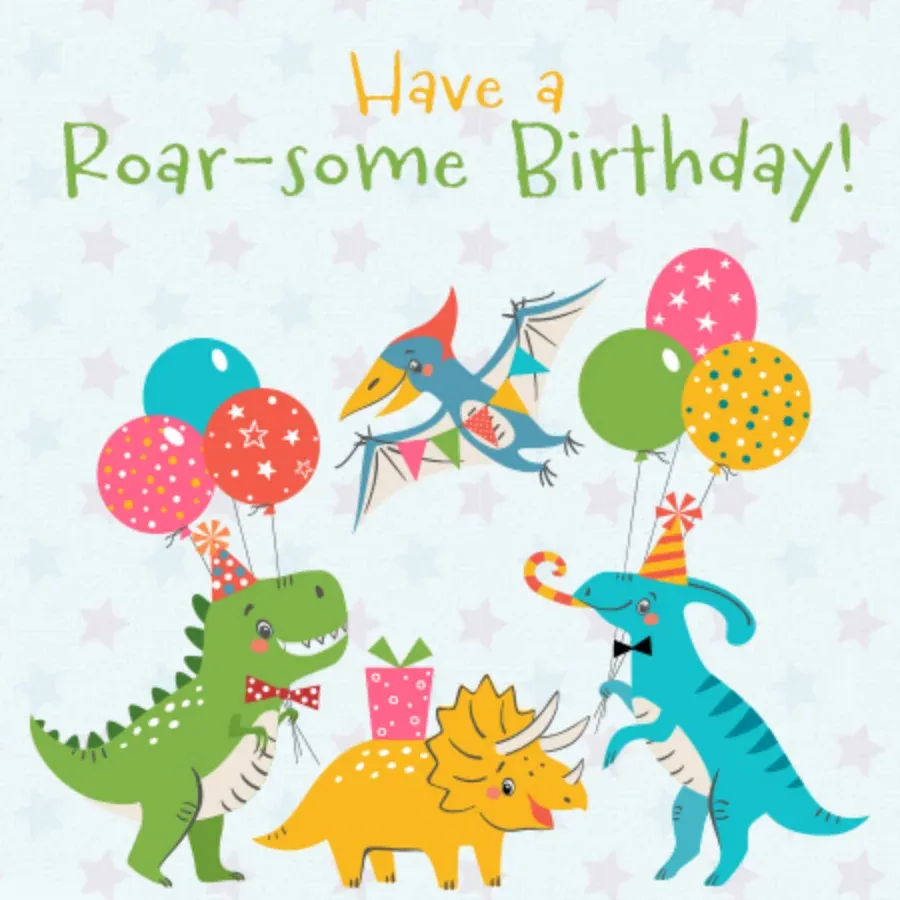 Dino Roar card front