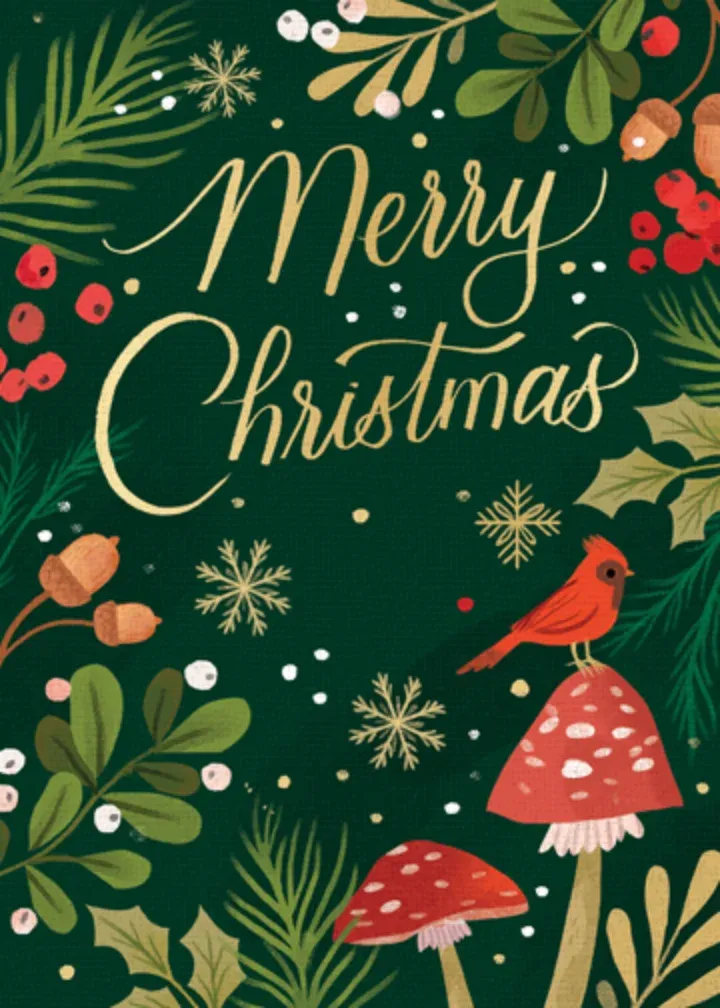 Natural Christmas card front