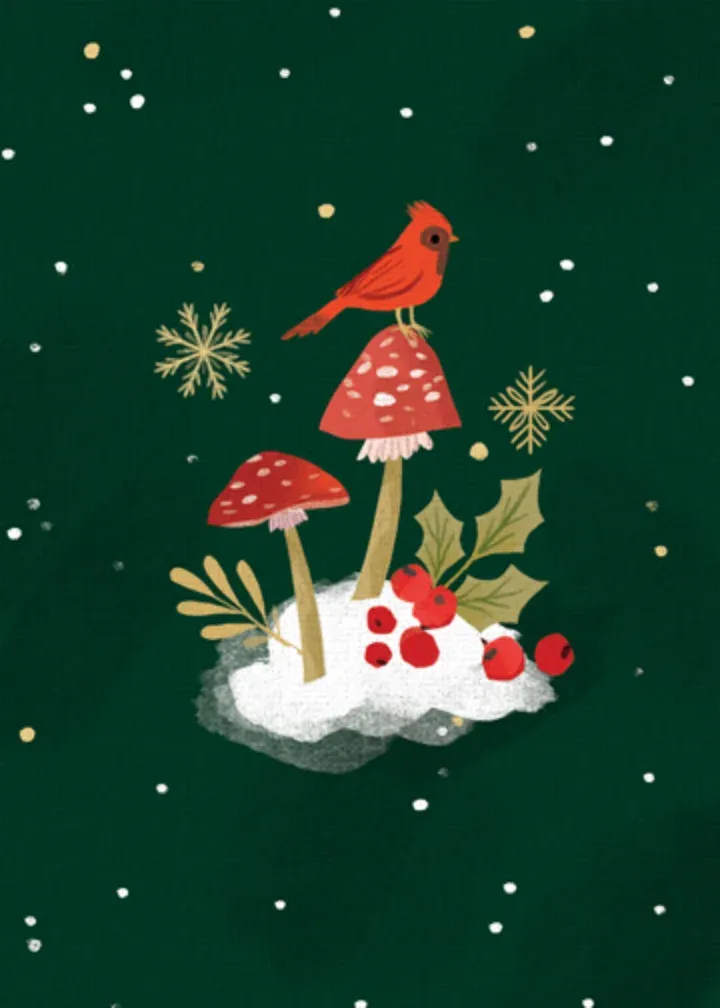 Natural Christmas card inside left