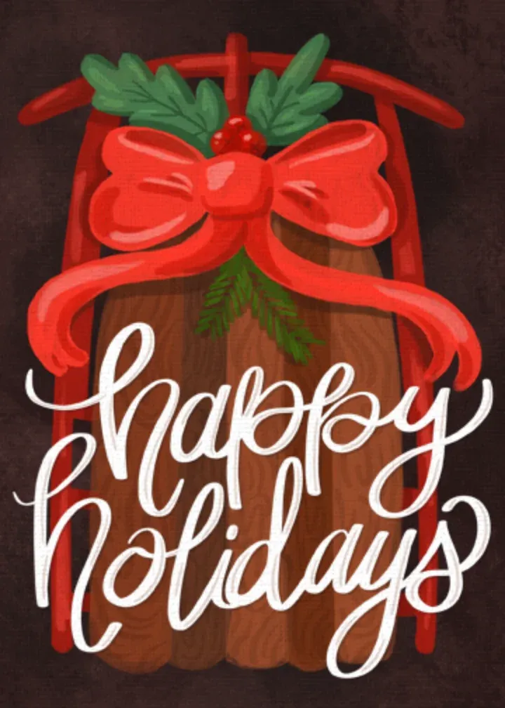 Ribbon Sled card front