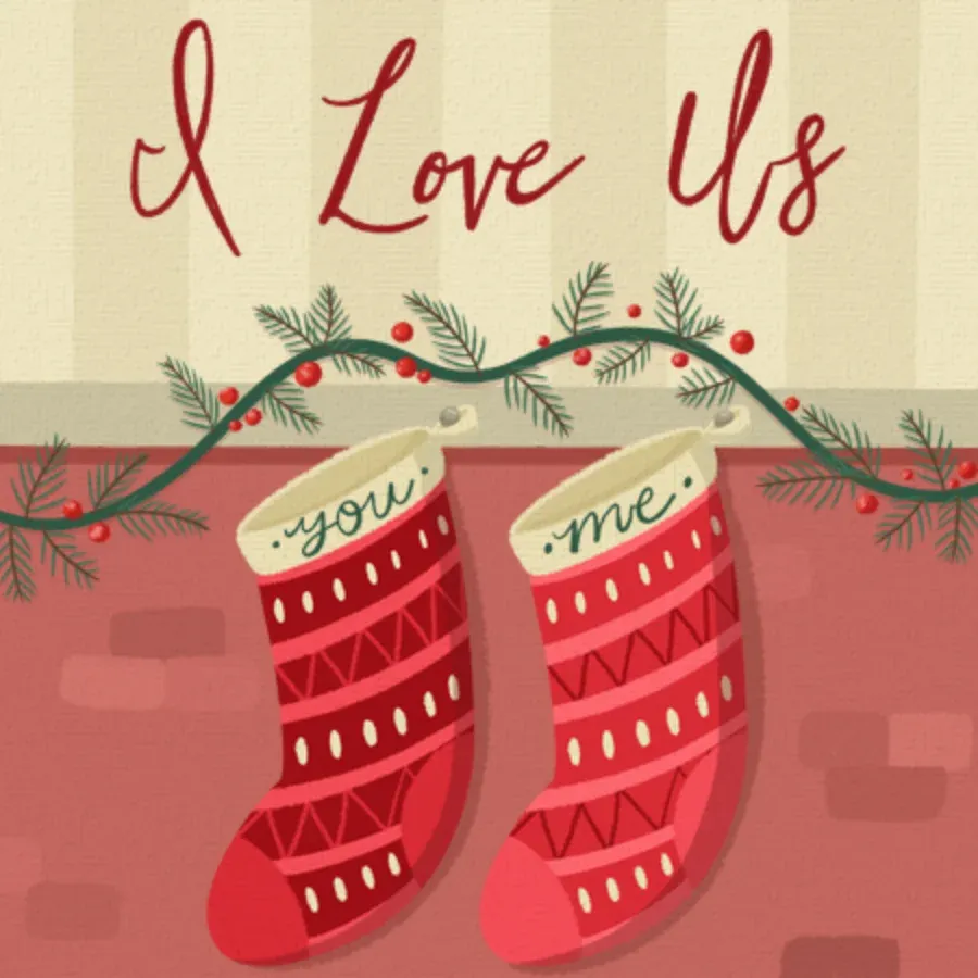 Couple Stockings card front