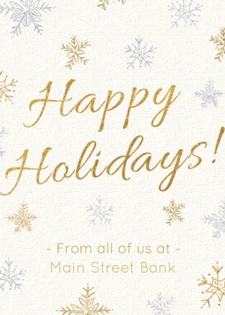 Metallic Snowflake card front