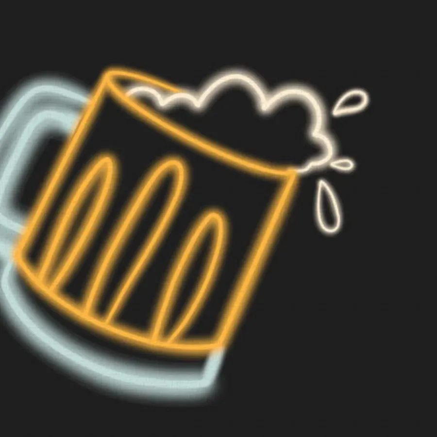 St. Patrick's Day Neon card inside left