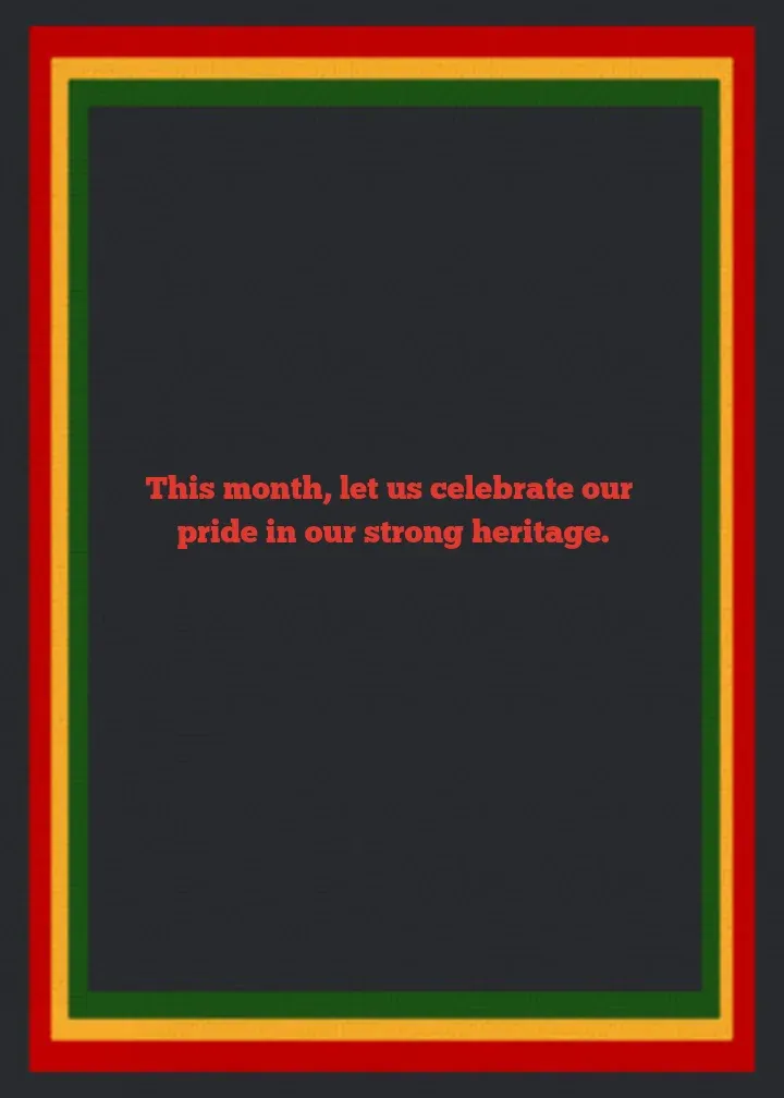 Black History Floral card inside right