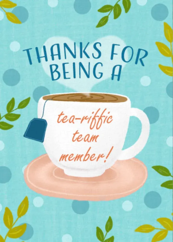 Tea-riffic Team Member card front