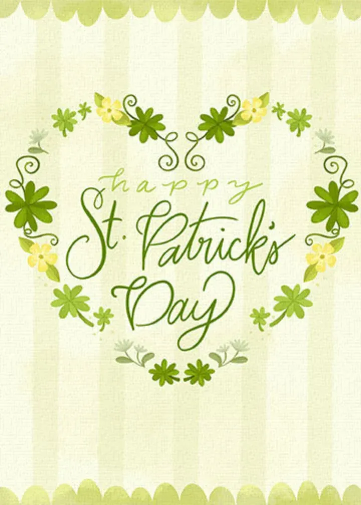 St. Patrick's Clover Heart card front
