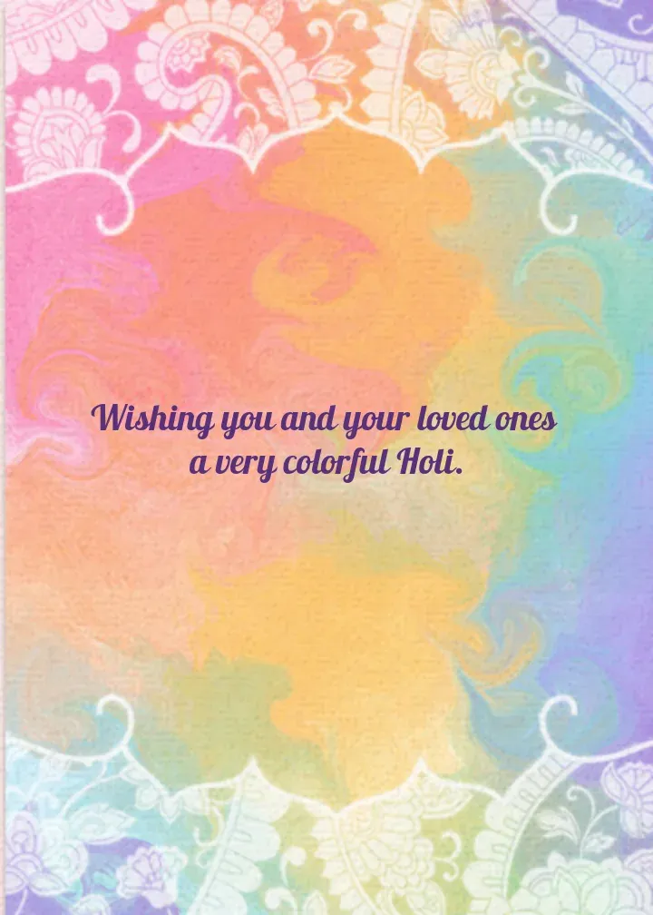 Holi Border card inside right