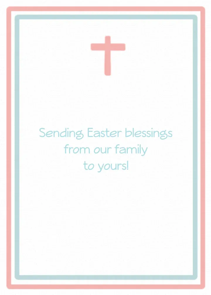 Pastel Easter Floral Cross card inside right