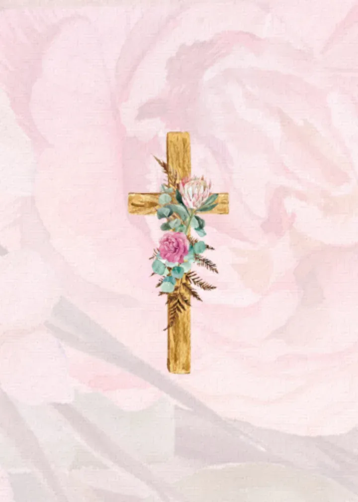 Blessed Easter Cross card inside left