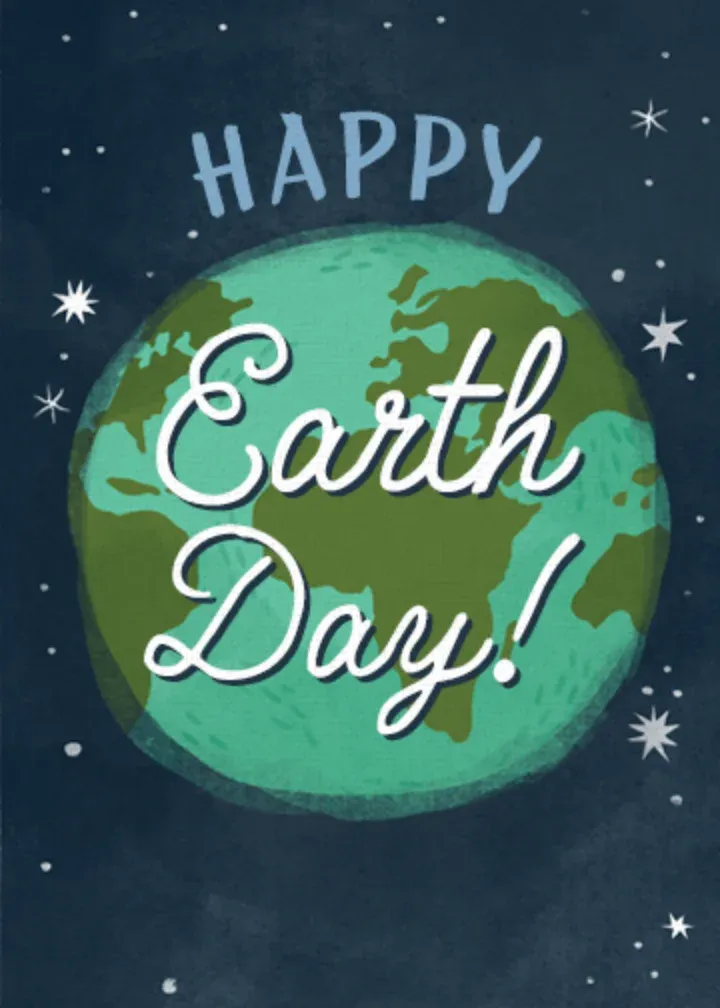 Earth Day Globe card front
