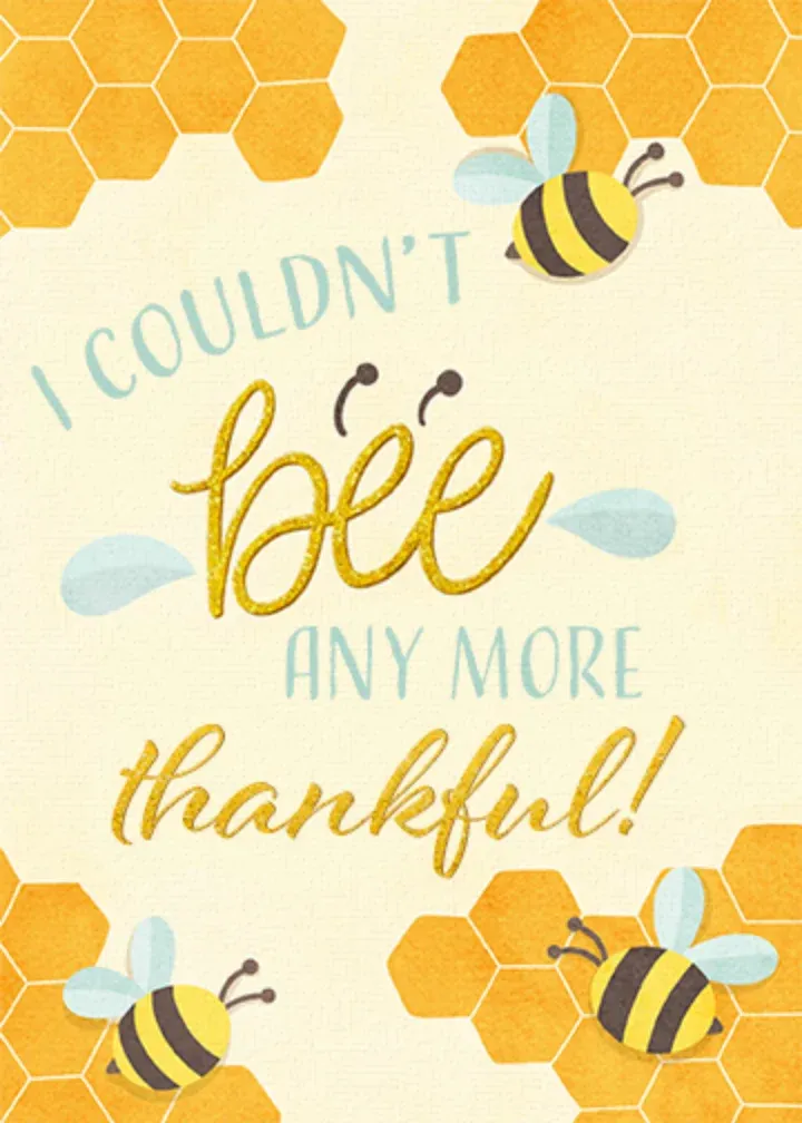 Bee Thankful card front