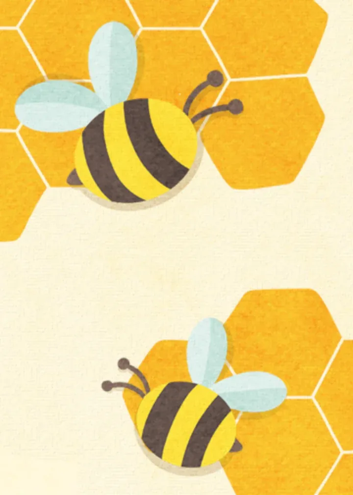 Bee Thankful card inside left