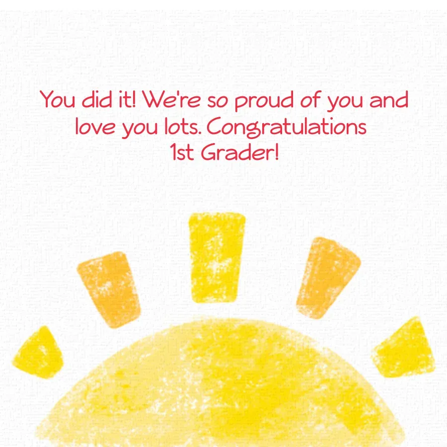 Kindergarten Crayons card inside right