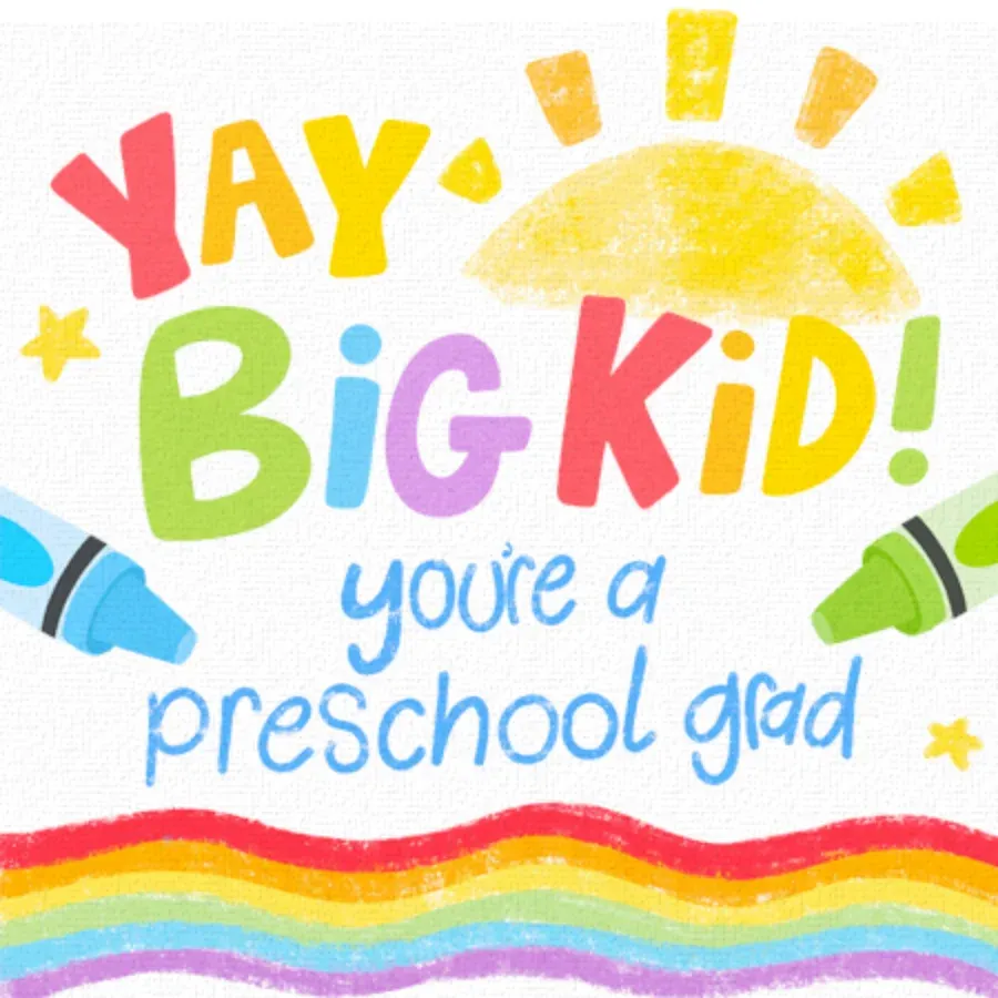 Preschool Crayons card front